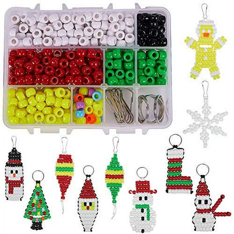 1Box DIY Make 10PCS Christmas Theme Bead Pets Kit 8mm Pony Beads