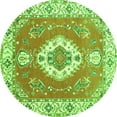 thumbnail image 1 of Ahgly Company Indoor Round Medallion Green Traditional Area Rugs, 4' Round, 1 of 1