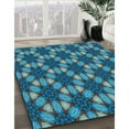 thumbnail image 2 of Ahgly Company Indoor Square Patterned Dark Turquoise Green Area Rugs, 5' Square, 2 of 6