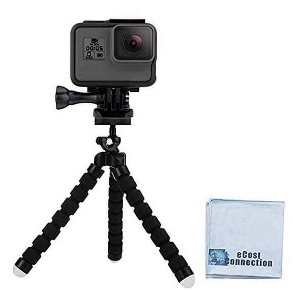 Acuvar 6.5“ inch Flexible Tripod for GoPro HERO Cameras with eCostConnection Microfiber Cloth