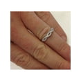 thumbnail image 4 of 1/4ct Infinity Diamond Stackable Women's Wedding Ring 14K White Gold Band, 4 of 4