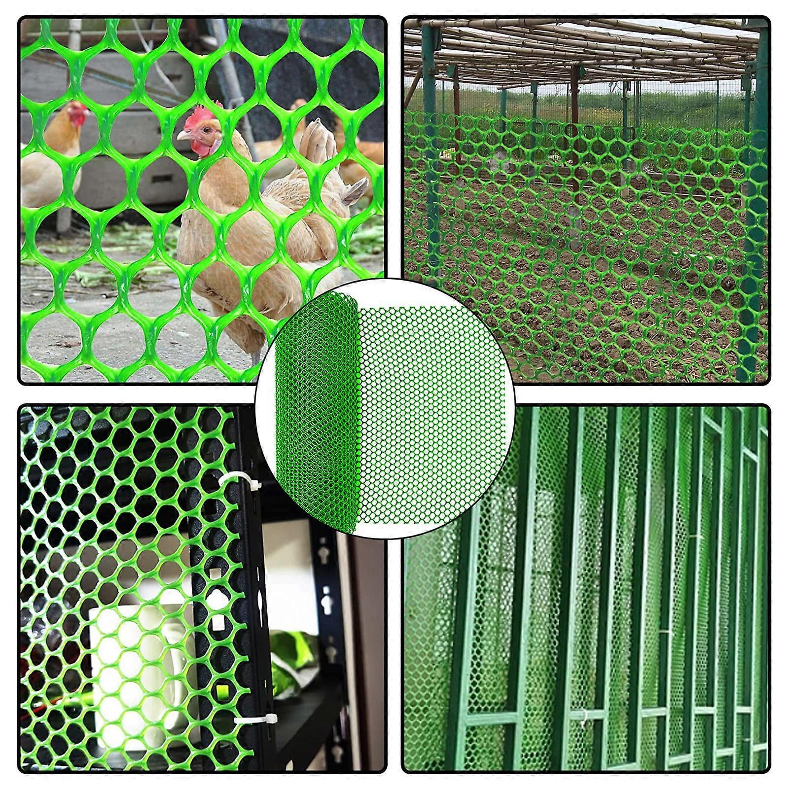 AWESHADES Plastic Garden Fencing Net Chicken Wire Mesh Roll DIY Projects Supplies