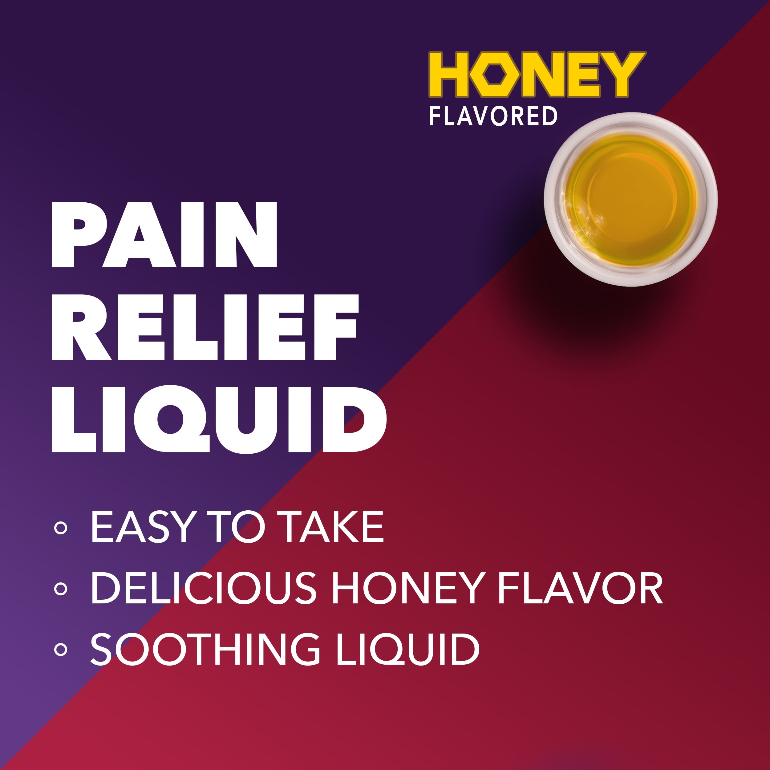 Vicks PainQuil Pain Relief and Nighttime Sleep Aid Liquids, Acetaminophen 1000mg, Honey, 2x12oz