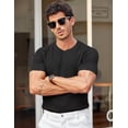 thumbnail image 3 of COOFANDY Dress T Shirts for Men Short Sleeve Knit Shirts Crewneck T Shirt Casual Stylish, 3 of 9