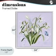 thumbnail image 4 of Stupell Industries Traditional Snowdrops with Vintage Writings White Framed Giclee Art, 24 x 24, by Susan Winget, 4 of 8