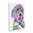 thumbnail image 3 of Smiling Terrier Modern Vivid Dog Animals & Insects Graphic Art Gallery Wrapped Canvas Print Wall Art, 3 of 7