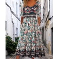 thumbnail image 3 of Vestido Medlor para mujer con estampado floral bohemio maxi Summer 2025 Plus, 3 of 5