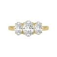 thumbnail image 2 of TimeLe$$ Classics Lab Grown 3 Stone 14K Yellow Gold Oval Diamond Engagement Ring - 3 Carat TW (Ring Size: 4.5), 2 of 6