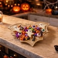 thumbnail image 4 of Halloween Wooden Bats Tray Serving Platter, Khaki Wood Decorative Snack and Candy Holder, Gothic Party Table Centerpiece Home Kitchen Decor, 4 of 6