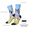 thumbnail image 5 of Lsque Bluey Printed Men's Crew Socks, Soft Durable Breathable Moisture-Wicking with Odor Control Cotton socks, 5 of 7