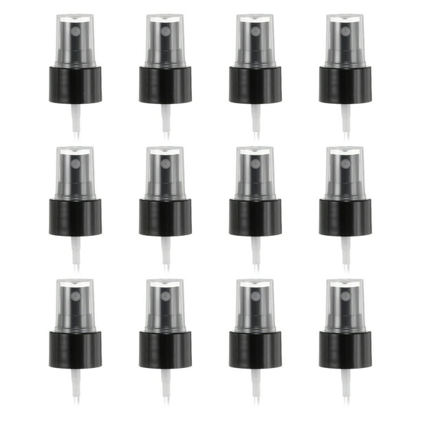 12 Pcs Tapa de Spray Negra, 24/410 Sprayer de Niebla Fina Reutilizable Bomba de Spray de Plástico