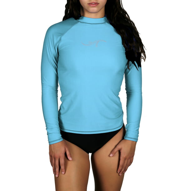 rigtig meget Kærlig Vågn op Adoretex Women's Plus Size Long Sleeve Rashguard UPF 50+ Swimwear Swim Shirt  (RL006P) - Aqua - 3X - Walmart.com