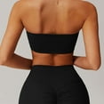 thumbnail image 7 of 2DXuixsh Women Bandeau Bra Tube Crop Shapewear Tops Strapless Cute Sexy Crop Top Sports Bra Strapless Inner Layer Fitness Tight Yoga Suit Top Black Size L, 7 of 7