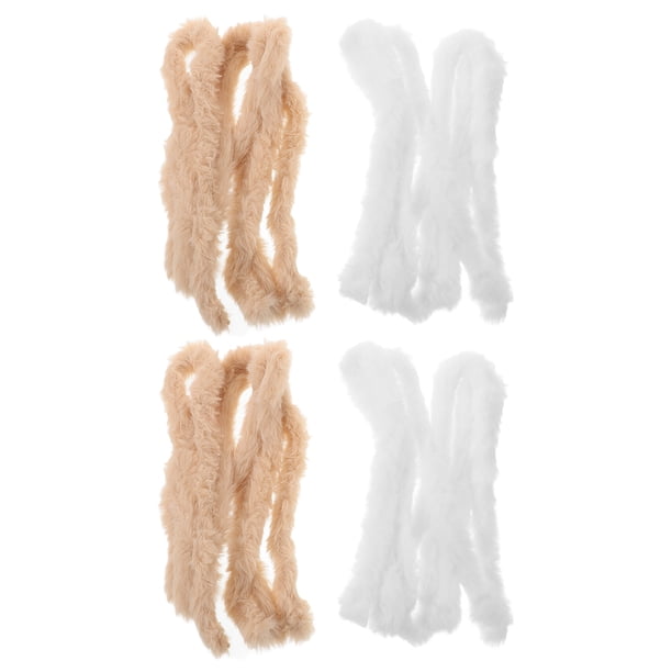 4 Uds. Limpiadores de tuberías esponjosos para manualidades, tallos de chenilla Diy para proyectos de manualidades, palos gruesos y peludos para decoraciones artísticas, adornos de piel gris blanco