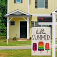 thumbnail image 2 of Jbralid Hello Summer Popsicles Ice Cream Garden Flag Linen 12x18 Inch Double Sided, Seasonal Sign Outdoor Decor Yard Small Flags, 2 of 5