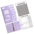 thumbnail image 2 of Carpeta de 100 sobres para ahorrar dinero, regalo de año Nuevo, portátil con sobres en efectivo, carpeta de presupuesto, libro para niñas y niños Púrpura DYNWAVEMX guardar carpeta de desafíos, 2 of 8