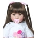 thumbnail image 4 of Muñeca Reborn, princesa y niña TERABITHIA, 60 cm, con vestido arcoíris, 4 of 5
