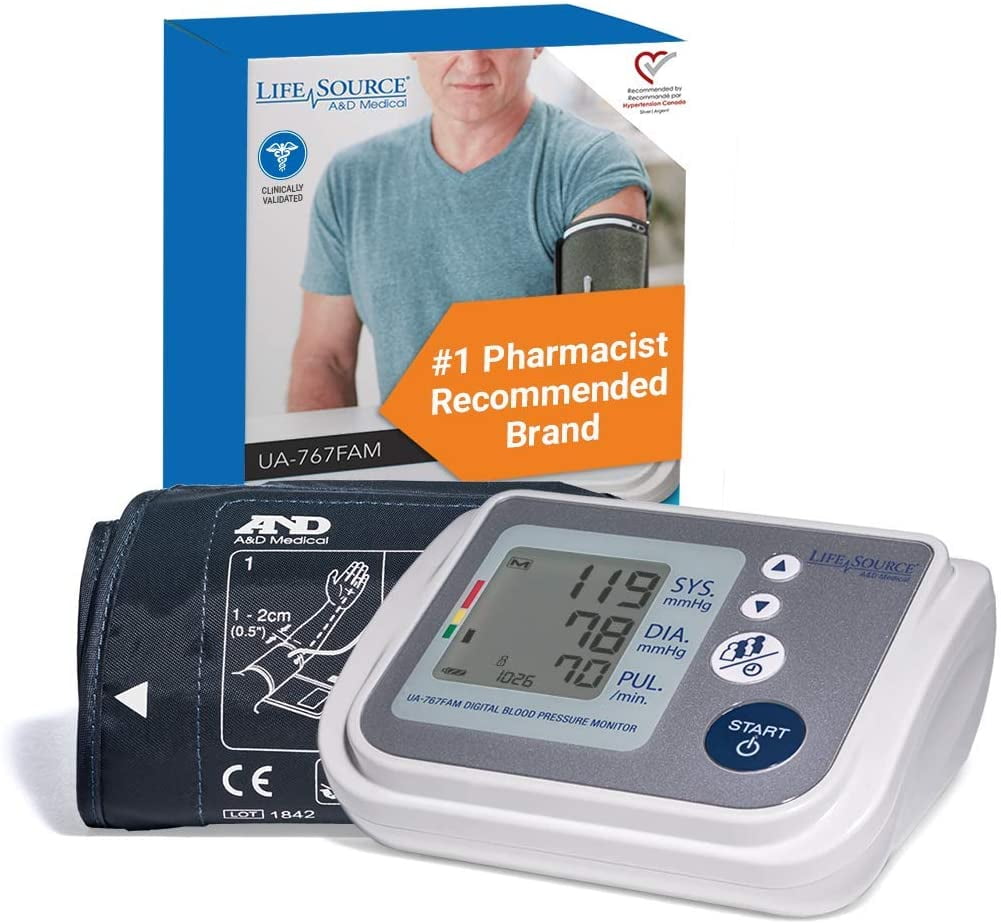 LifeSource MultiUser Upper Arm Blood Pressure Monitor with Wide Range