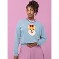 thumbnail image 2 of Royal Corgi Smiling Royal Crown Sweatshirt Women -Image by Shutterstock, Female x-Large, 2 of 4