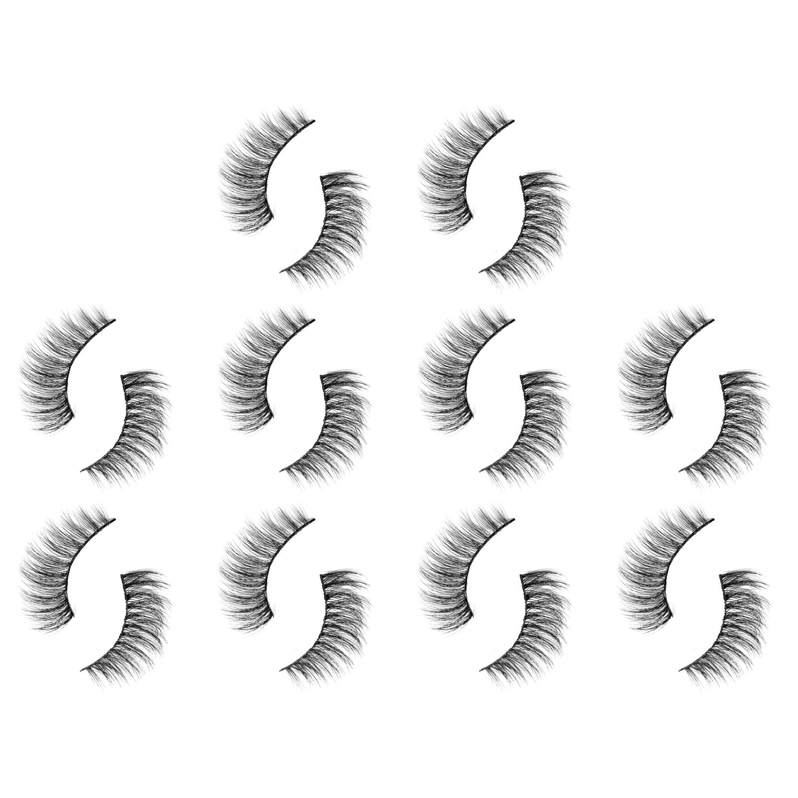 Prosgs 10Pairs/Set Fake Eyelash Safe Beautiful Color Artificial Fiber