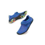 Boys & Girls Water Shoes Lightweight Comfort Sole Easy Walking Athletic Slip on Aqua Sock(Little Kid/Big Kid)-M.Deep blue
