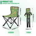 thumbnail image 3 of WOBOGO Adorable Star House Grenn Pattern Camping Chair Convenient Four Corner Backrest Folding Stool Can Hold Up to 220lbs, 3 of 8