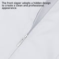 thumbnail image 3 of TOPTIE Men Essentials Relaxed Fit Zippered Short Sleeved Jacket Utility Workwear-White-S, 3 of 8