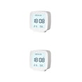 thumbnail image 4 of Reloj digital Bewildely LCD control de voz color sólido Blanco 2Conjunto, 4 of 6