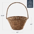 thumbnail image 2 of Best Choice Products Handwoven Medium Mother's Day Gift Basket, 20 inch Basket Basket w/Collapsible Handle - Chestnut, 2 of 7