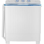 Auertech Portable Washing Machine 20lbs Mini Twin Tub Compact Semi-Automatic Washer Spinner Combo with Gravity Drain