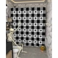 thumbnail image 5 of Halloween Skull Shower Curtain Set ，Waterproof Fabric Shower Curtains in Black White Plaid Skull Shower Curtains for Bathroom,Bathroom Decor 72"x72", 5 of 6