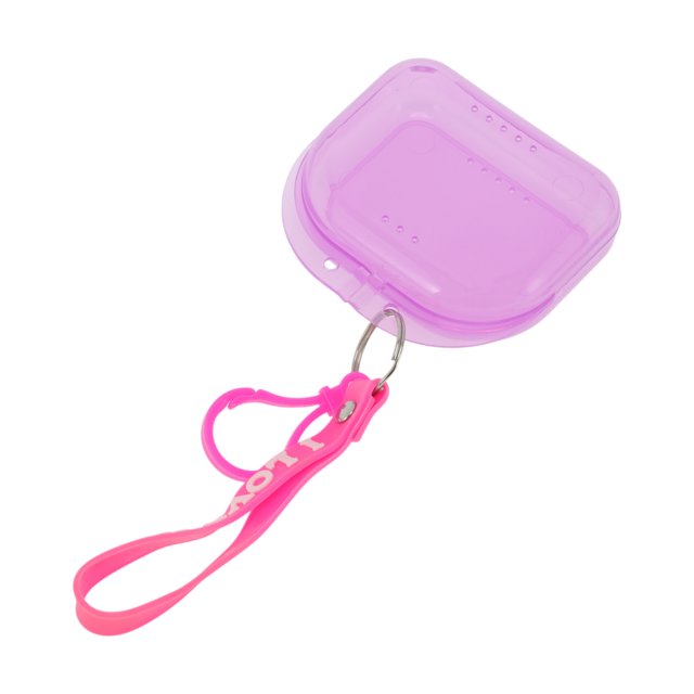 Caja de Braces Única 1 Pc con Cordón, Caja de Almacenamiento Compacta para Braces, Clara Rosa