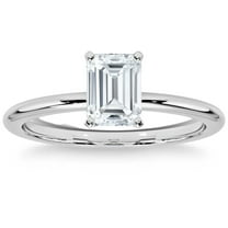Pompeii Platinum 1Ct Emerald Cut Diamond Solitaire Engagement Ring Lab Grown (G/H,VS2-SI1)