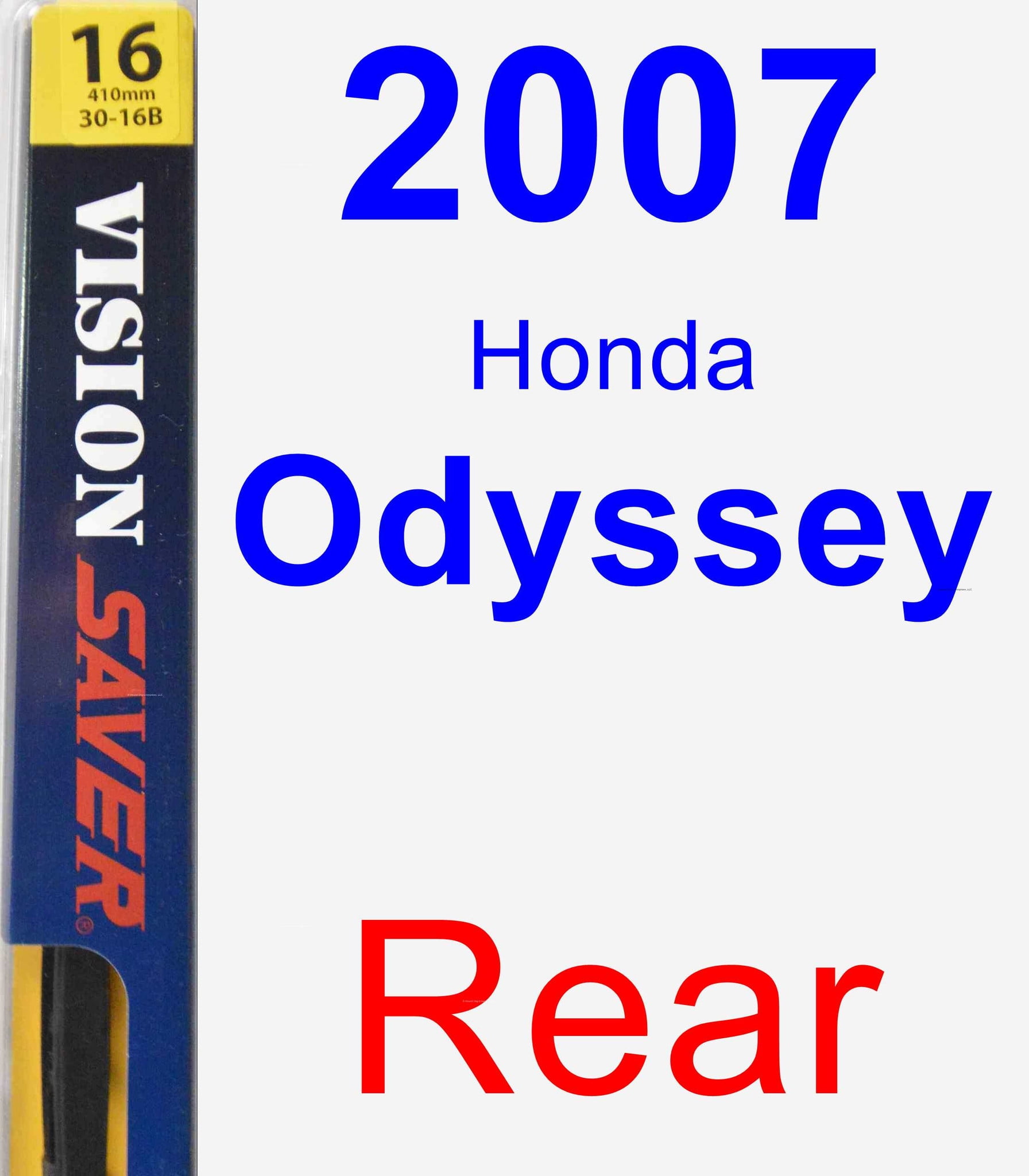 2007 honda odyssey wiper blade size