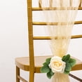 thumbnail image 4 of BalsaCircle 5 Champagne Crinkled Sheer Organza Chair Sashes Wedding Party Events Reception Home Decorations Supplies, 4 of 8