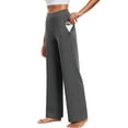 thumbnail image 2 of NELEUS Womens 29" Wide Leg Pants Athletic Yoga Leggings Casual Sweatpants Stretch Dress with Pockets,Gray,US Size S, 2 of 11