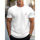 thumbnail image 1 of Camiseta deportiva de manga corta de verano para hombre, con cuello redondo y estampado de flamencos, cómoda y versátil., 1 of 8