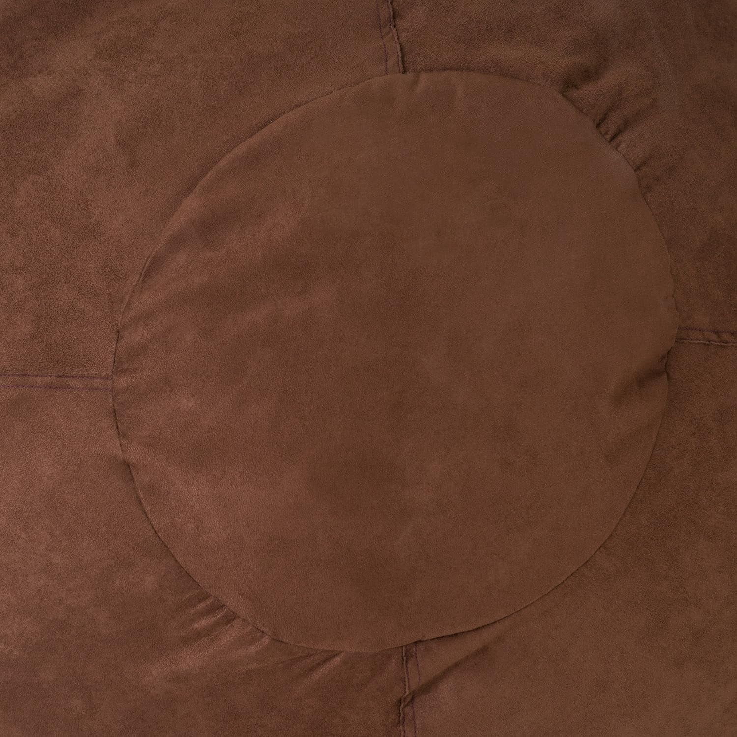 Yoneston 5ft Bean Bag Chair, Plush Bean Bag with Washable Cover & High-Density Foam Filled for Kids Adults Bedroom Living Room, Brown