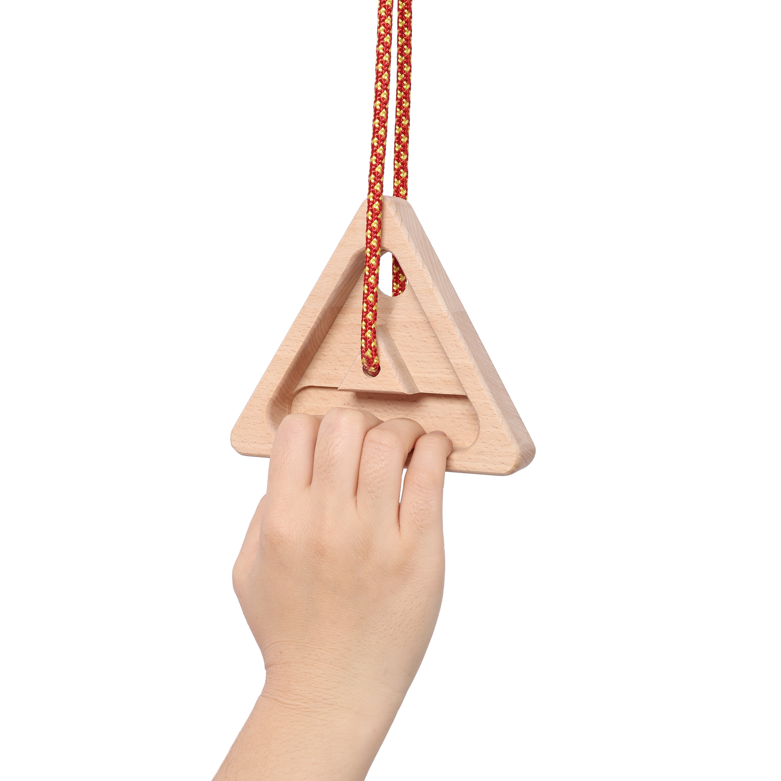 Olurrisa 2Pcs Triangle Climbing Hangboard With Rope, Training Finger Grip,Fingerboard Rock Climbing for Outdoor Home