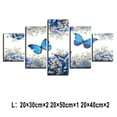 thumbnail image 4 of Gerich 5 Pcs Wall Art Canvas Painting Picture Home Decor Modern Abstract Blue Butterfly Unframed L, 4 of 4
