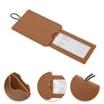 thumbnail image 3 of Unique Bargains 1 Pc Lanyard Luggage Tag for Travelling Brown Polyurethane, 3 of 5