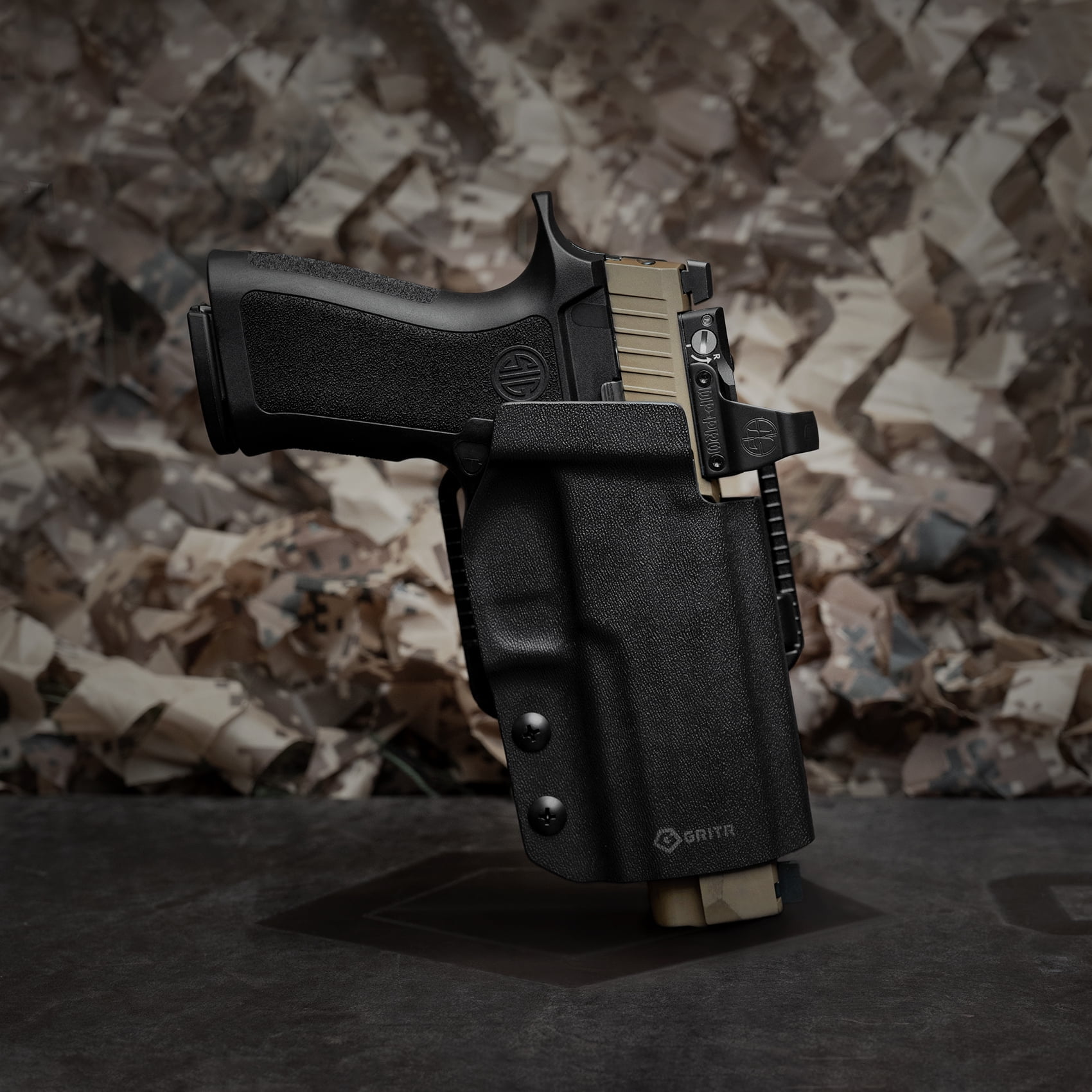 GRITR OWB Kydex Right Hand Gun Holster Compatible with Sig Sauer P320