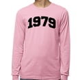thumbnail image 2 of 1979 College Style Long Sleeve Shirt Unisex Small Pink, 2 of 5
