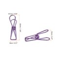 thumbnail image 2 of Uxcell 1" Small Metal Wire Clips Multi-Purpose Bag Clamps, Purple 45 Count, 2 of 5