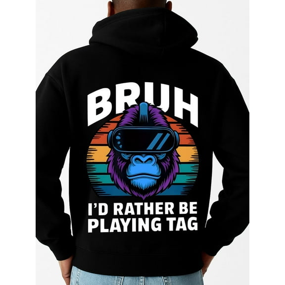 VR Gorilla T-Shirt hoodies & sweatshirt men sweater hoodie black Stylish Autumn/Winter Outerwear, Sweatshirts , Plus Size Hoodies , Cool Hoodies , Funny Hoodies , Sweatshirt graphic Funny Unisex Shi