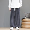 thumbnail image 2 of Angala Corduroy Casual Pants Classic Retro Straight Leg Comfort Fit Elastic Waist Relaxed Trousers For Autumn Winter Season Stylish Casual Men's Pants, 2 of 7