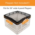 thumbnail image 3 of Funda para parque de juegos para perros PJYuCien, parte superior de malla, 4 paneles, 90 cm, negra, 3 of 8