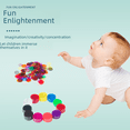 thumbnail image 3 of Fichas de juego de adornos de plástico transparente de diez cuadrículas de 19 x 1,2 mm, fichas de colores de disco transparentes, material didáctico para niños, 3 of 5