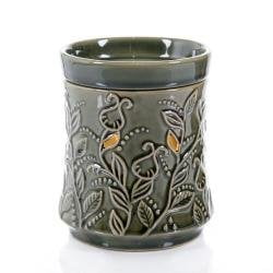 TALL GREEN FLOWER TART WARMER