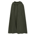 thumbnail image 6 of Women's Poncho Cape with Pockets, Hooded Cloak for Women Plus Size Open Front Cardigan Shawls Coat Trench Outwear (Small, Army Green), 6 of 6